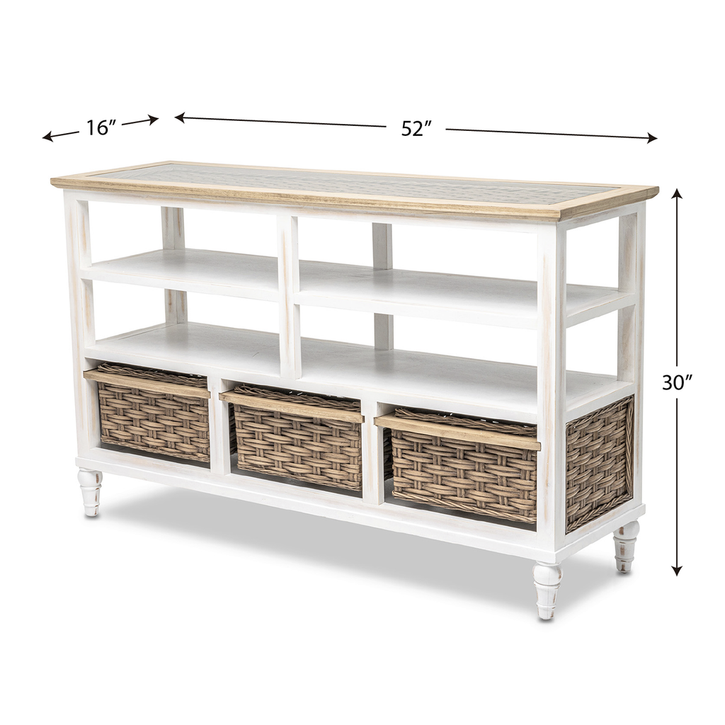 Island Breeze 3-Basket Entertainment Center