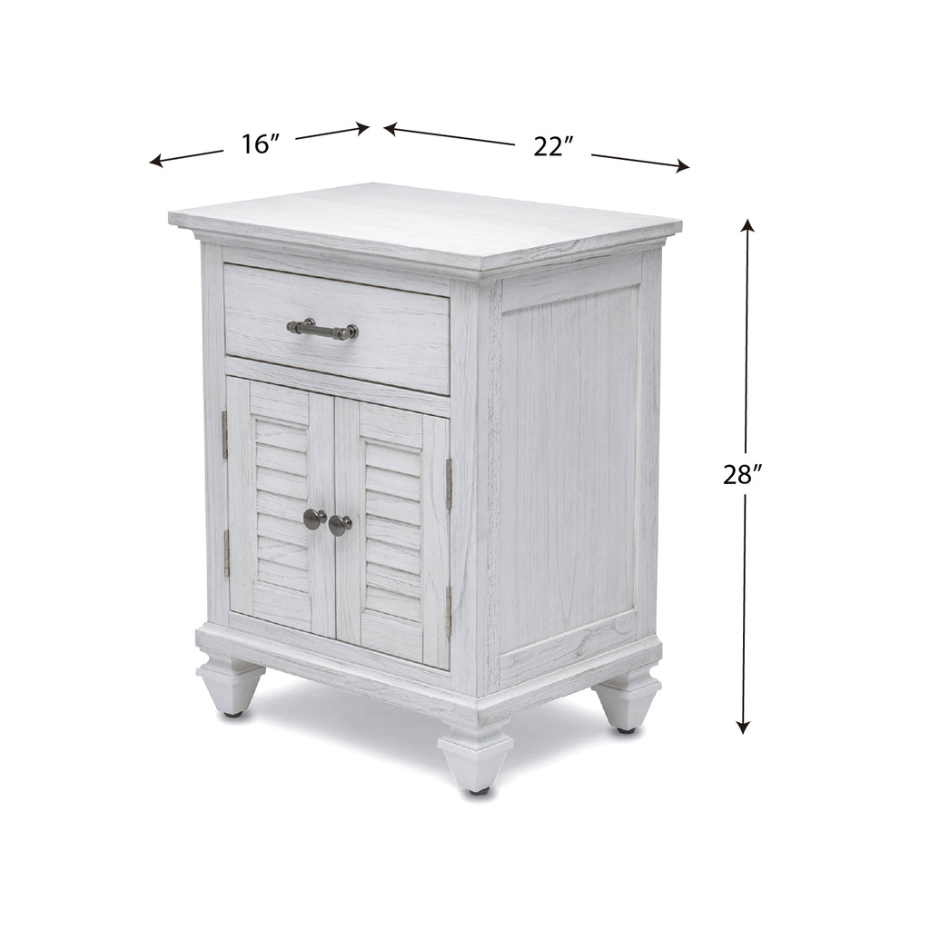 Surfside 1-Drawer / 2-Door Electrified Nightstand features
