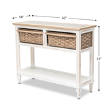 Island Breeze 2-Basket Console Table