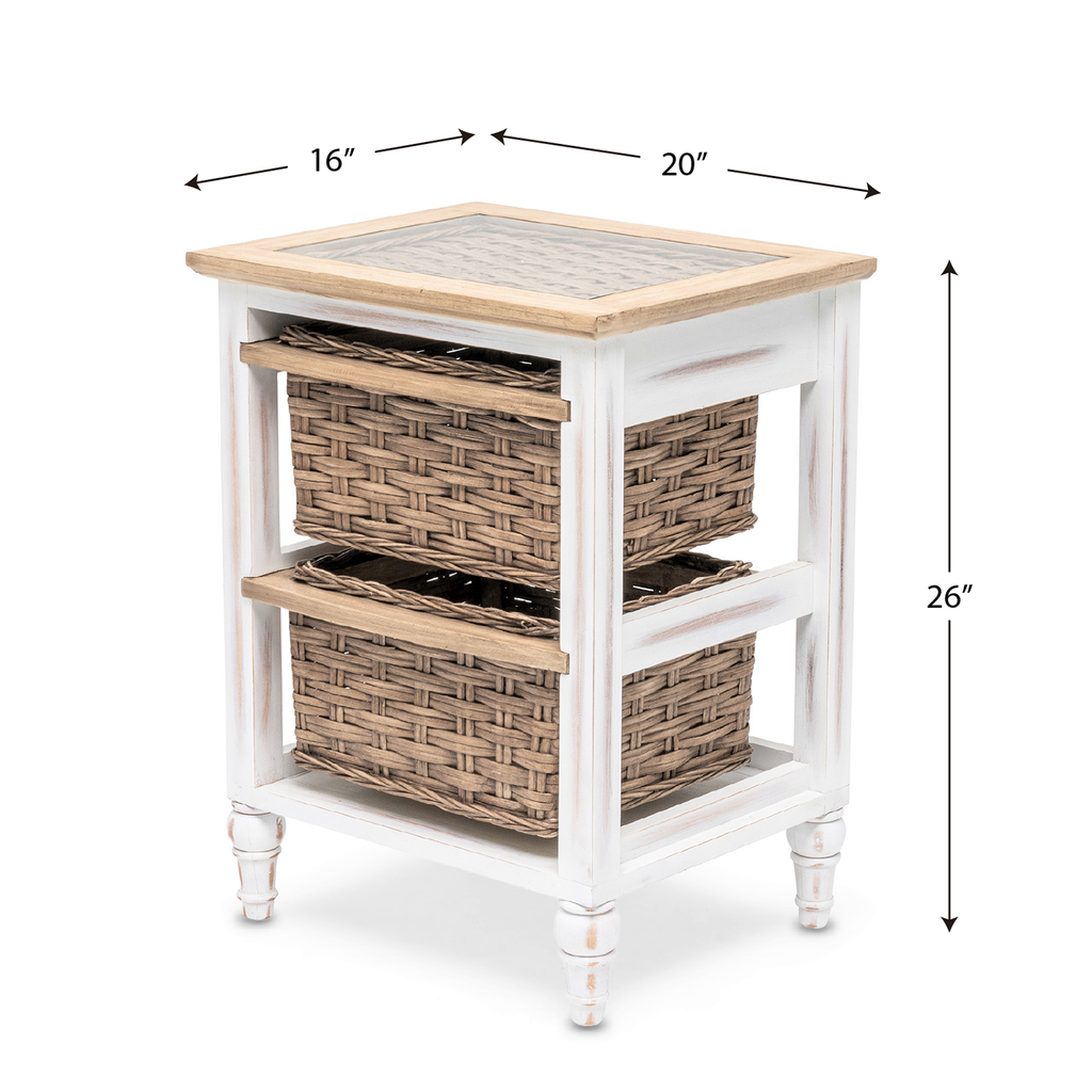 Island Breeze 2-Basket Storage Cabinet