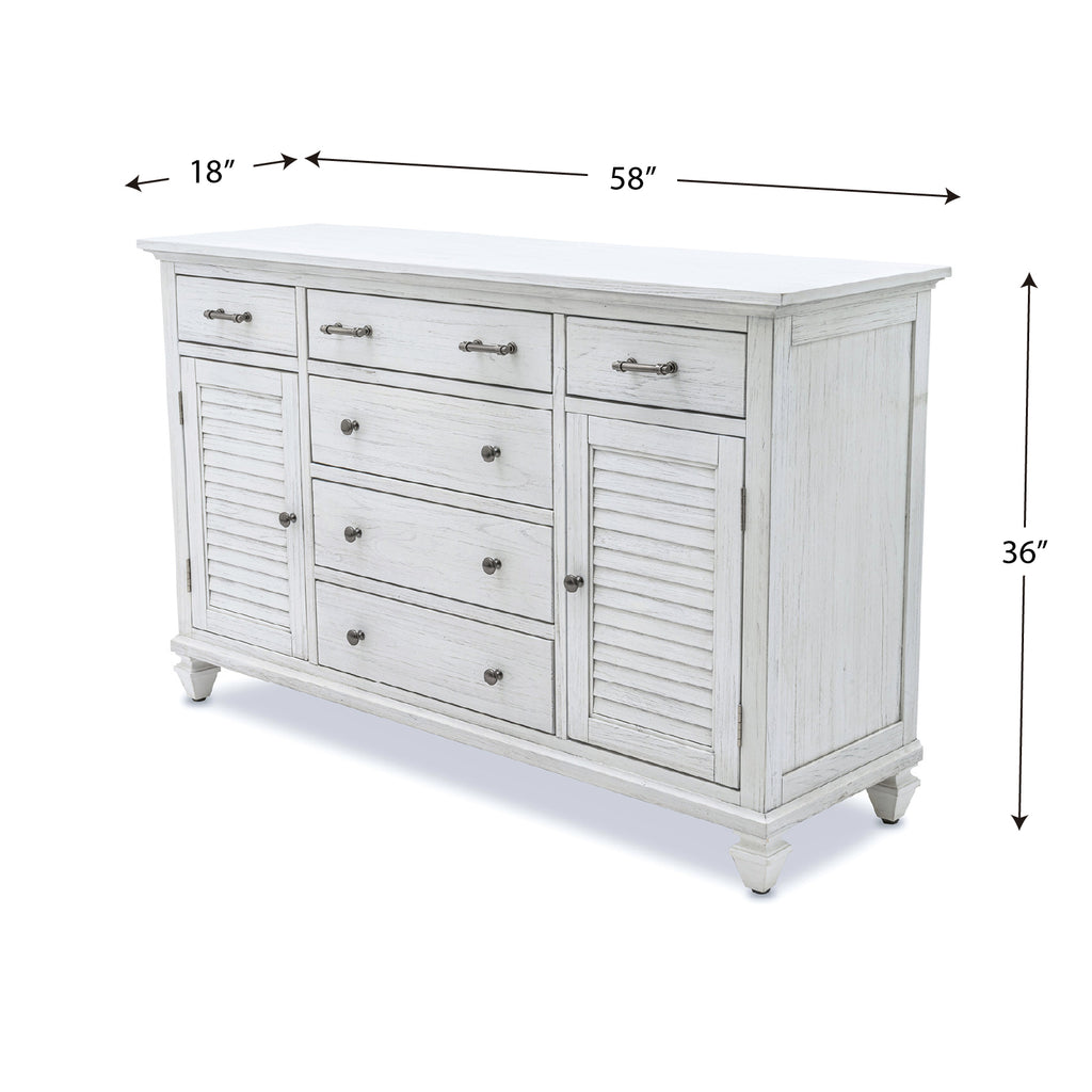 Surfside 6-Drawer / 2-Door Dresser features