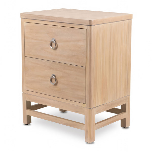 Monterey 2 Drawer Electrified Nightstand front view
