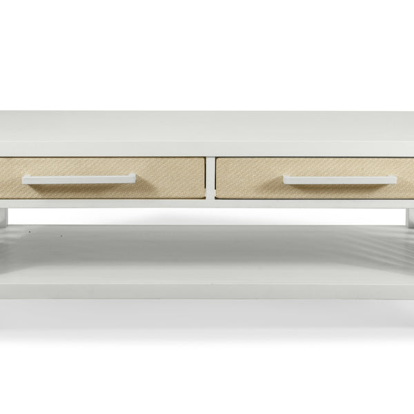 Miramar 2-Drawer Cocktail / Coffee Table w/ Casters angle view