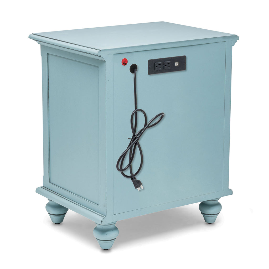 Monaco Bleu 2 Drawer Electrified Nightstand
