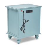 Monaco Bleu 2 Drawer Electrified Nightstand