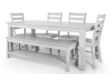 Geneva Leg Dining Table (60"-78") w/ Self Storing Leaf