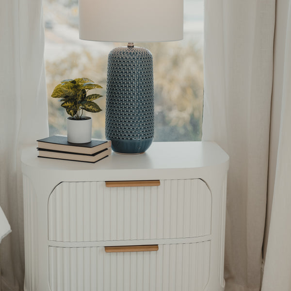 Montauk 2-Drawer Electrified Nightstand angle view