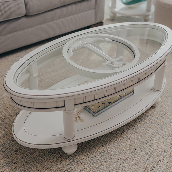 Monaco Oval Coffee Table angle view