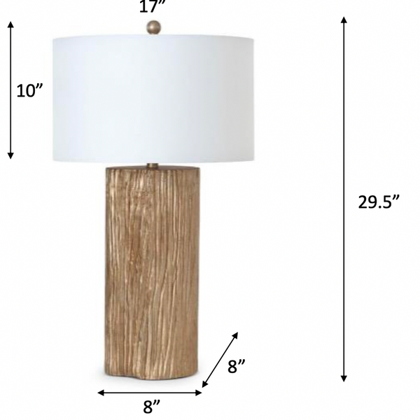 Reclaimed Wood Table Lamp (Set of 2) angle view