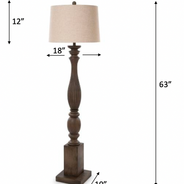 Elmwood Floor Lamp angle view