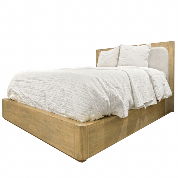 Hyde Park Platform Bed w/ Upholstered Inset angle view