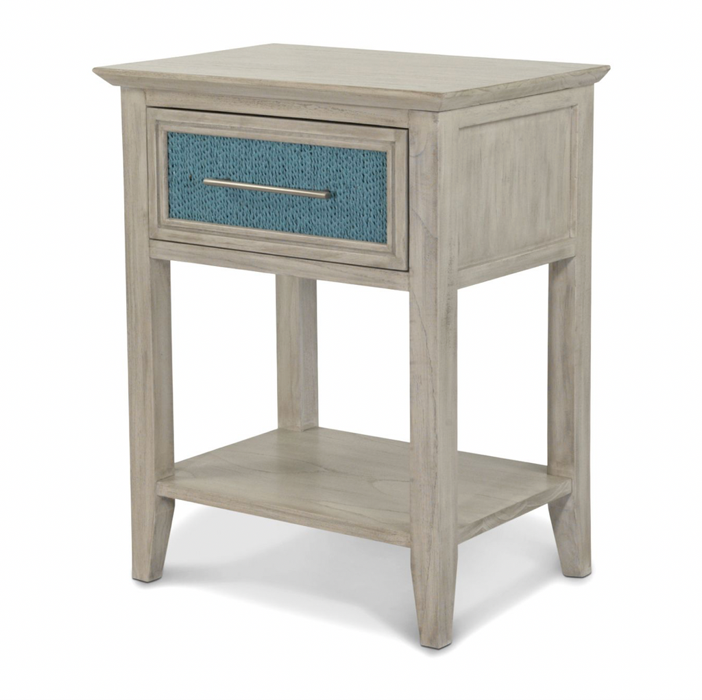 Ocean Isles 1 Drawer Woven Nightstand w/ Power and USB A + C