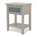 Ocean Isles 1 Drawer Woven Nightstand w/ Power and USB A + C