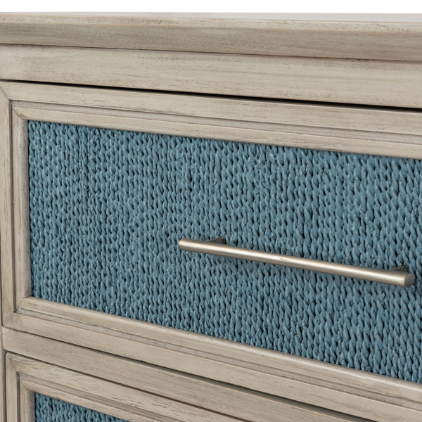Ocean Isles 6 Drawer Woven Dresser angle view