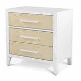 Miramar Electrified 3-Drawer Woven Nightstand