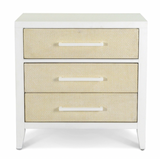 Miramar Electrified 3-Drawer Woven Nightstand