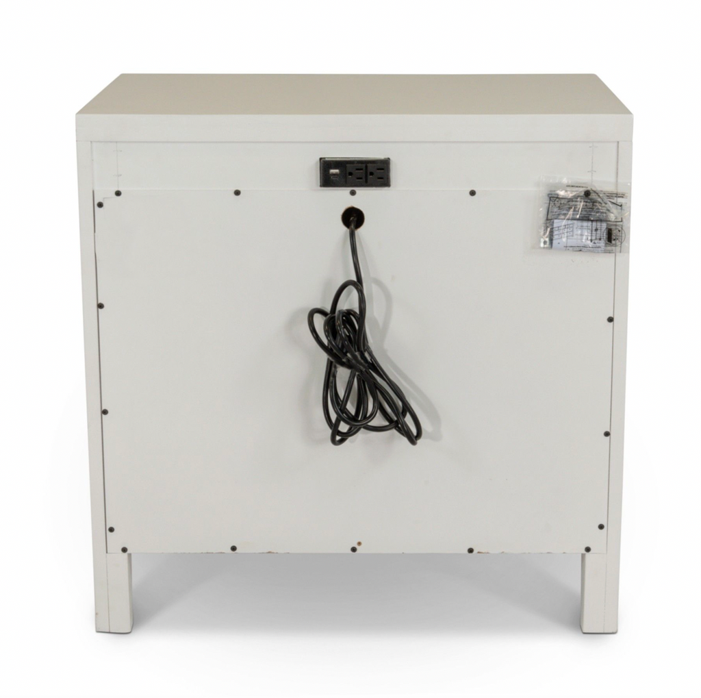 Miramar Electrified 3-Drawer Woven Nightstand