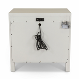 Miramar Electrified 3-Drawer Woven Nightstand