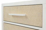 Miramar Electrified 3-Drawer Woven Nightstand