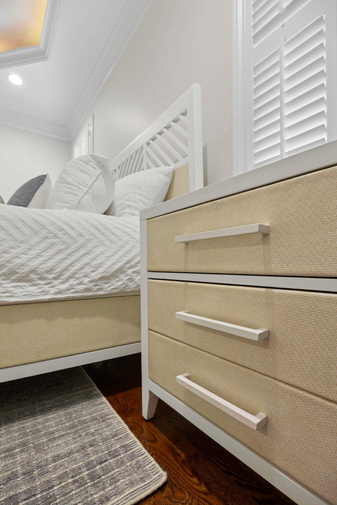 Miramar Electrified 3-Drawer Woven Nightstand