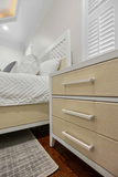 Miramar Electrified 3-Drawer Woven Nightstand
