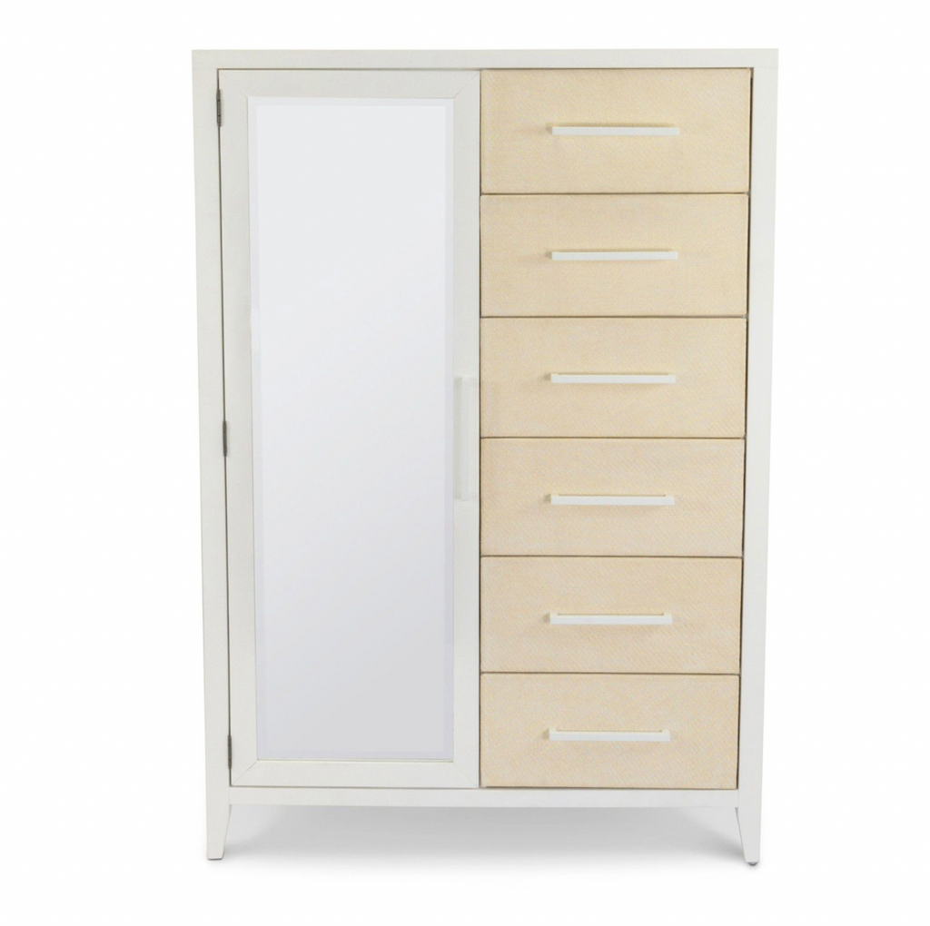 Miramar Woven Mirrored Door Chest