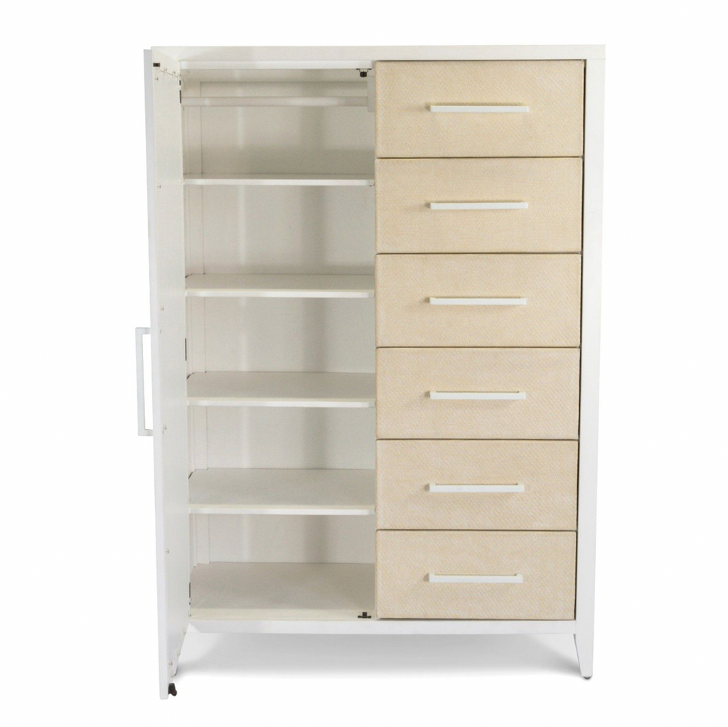 Miramar Woven Mirrored Door Chest