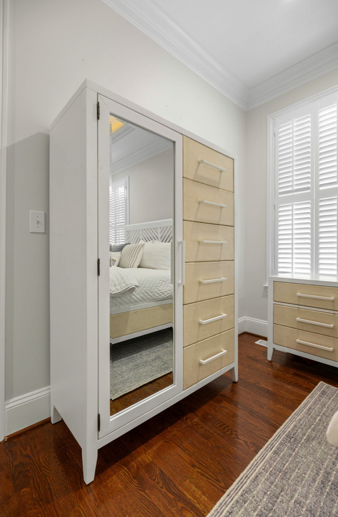 Miramar Woven Mirrored Door Chest