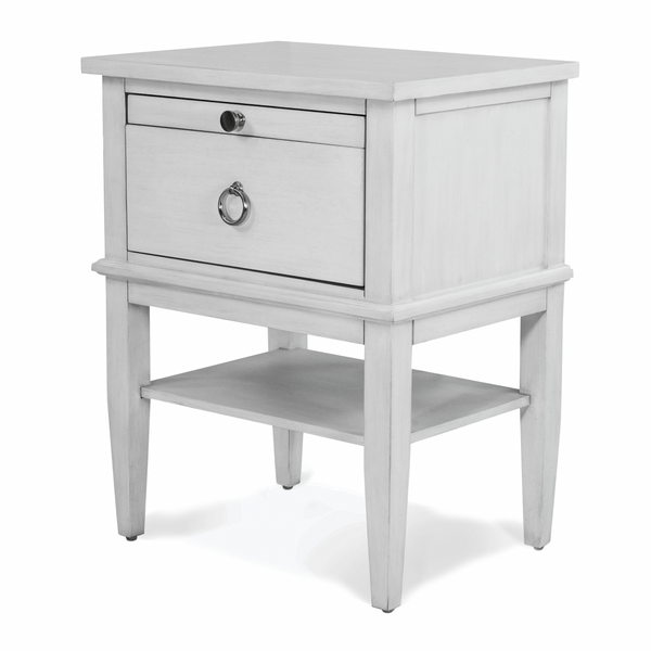 Point Breeze 1 Drawer Electrified Open Nightstand front view