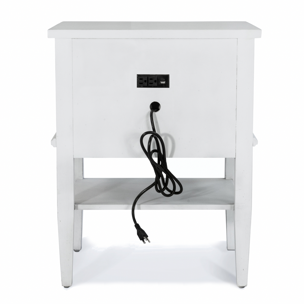 Point Breeze 1 Drawer Electrified Open Nightstand