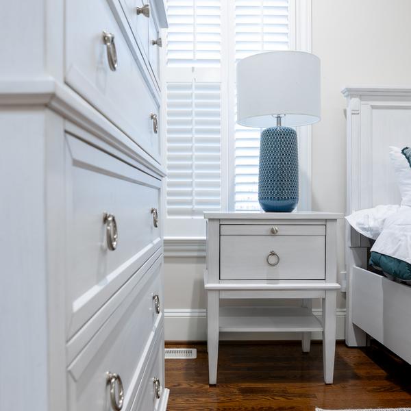 Point Breeze 1 Drawer Electrified Open Nightstand angle view