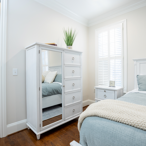 Point Breeze Mirrored Door Chest angle view