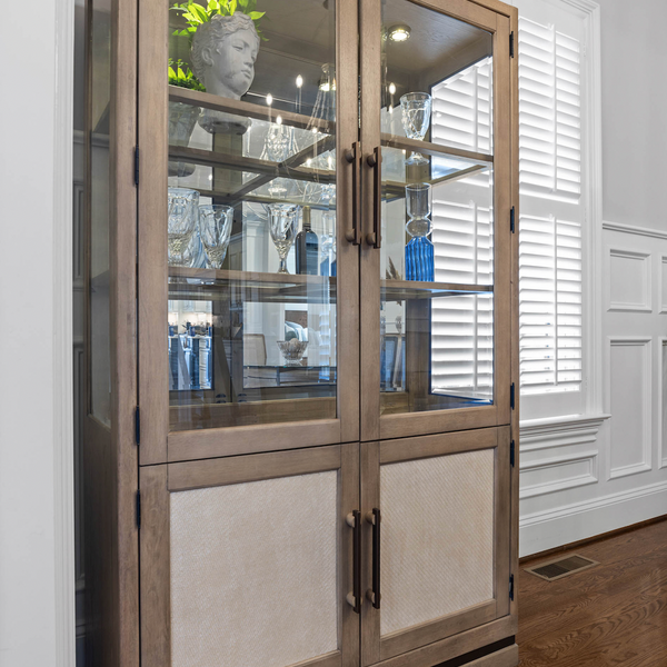 Rio Vista Bunching Curio w/ Reversible Panels and Cabinets angle view