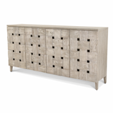 Wooden Weave 4-Door Credenza, Soft Close Doors