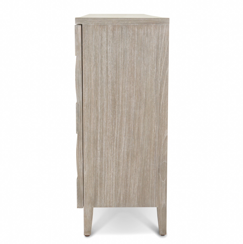 Wooden Weave 4-Door Credenza, Soft Close Doors