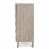 Wooden Weave 4-Door Credenza, Soft Close Doors