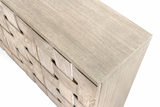 Wooden Weave 4-Door Credenza, Soft Close Doors