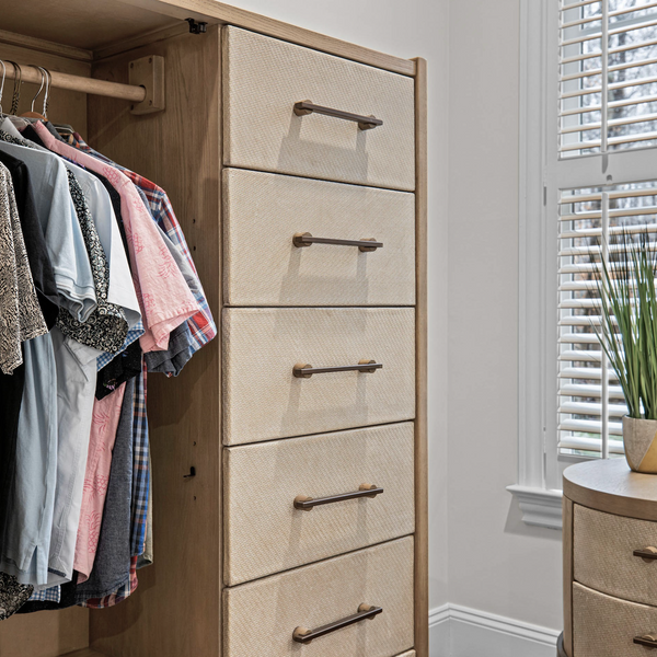 Rio Vista Woven Mirrored Door Chest angle view