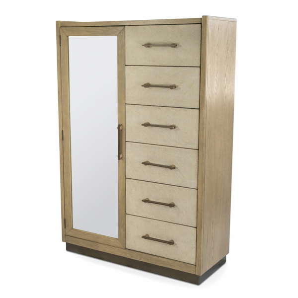 Rio Vista Woven Mirrored Door Chest front view