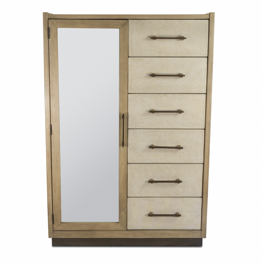 Rio Vista Woven Mirrored Door Chest
