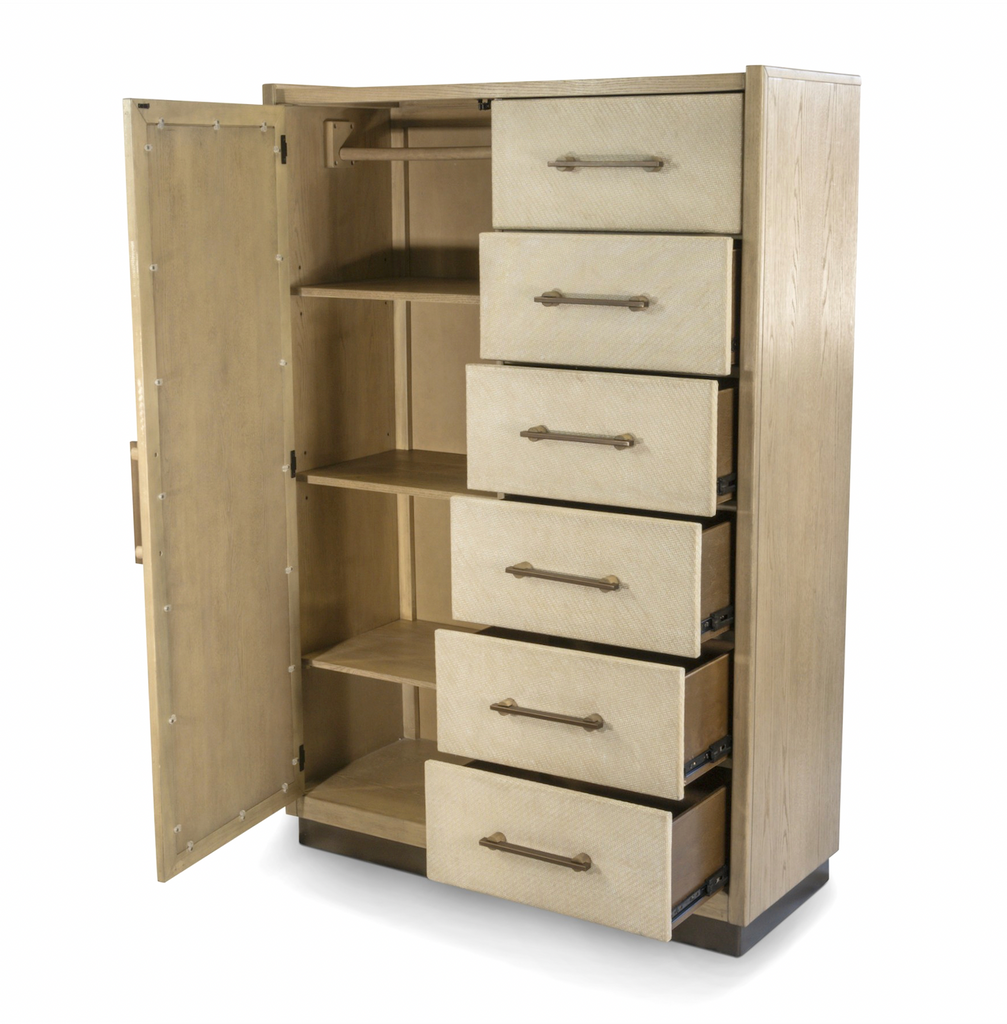 Rio Vista Woven Mirrored Door Chest