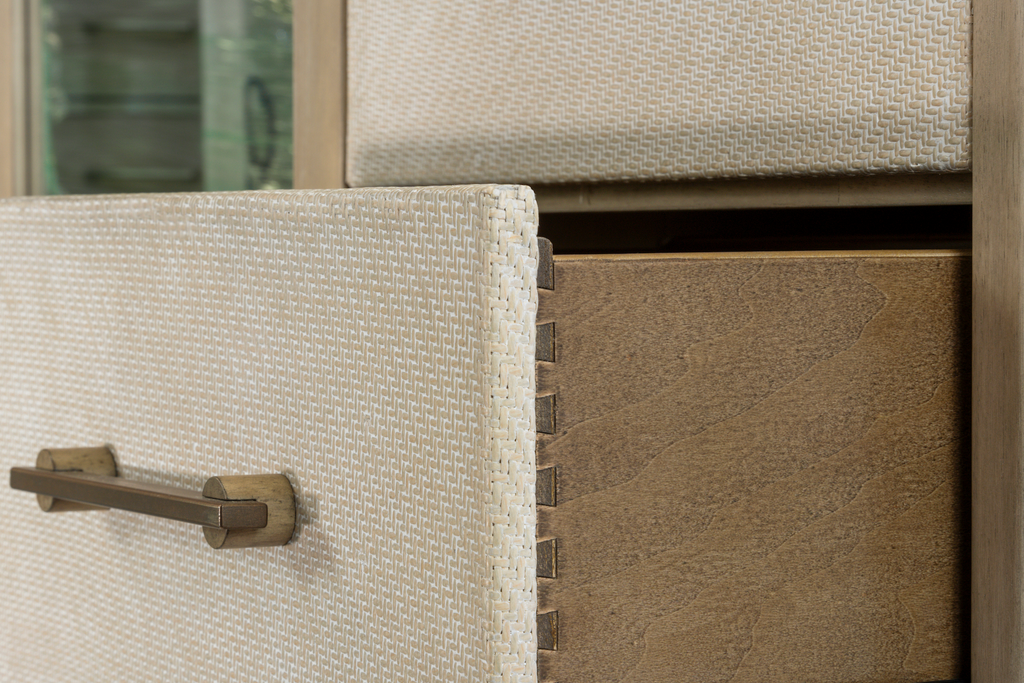 Rio Vista Woven Mirrored Door Chest