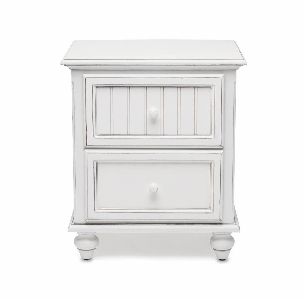 Monaco Blanc 2 Drawer Electrified Nightstand