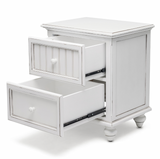 Monaco Blanc 2 Drawer Electrified Nightstand