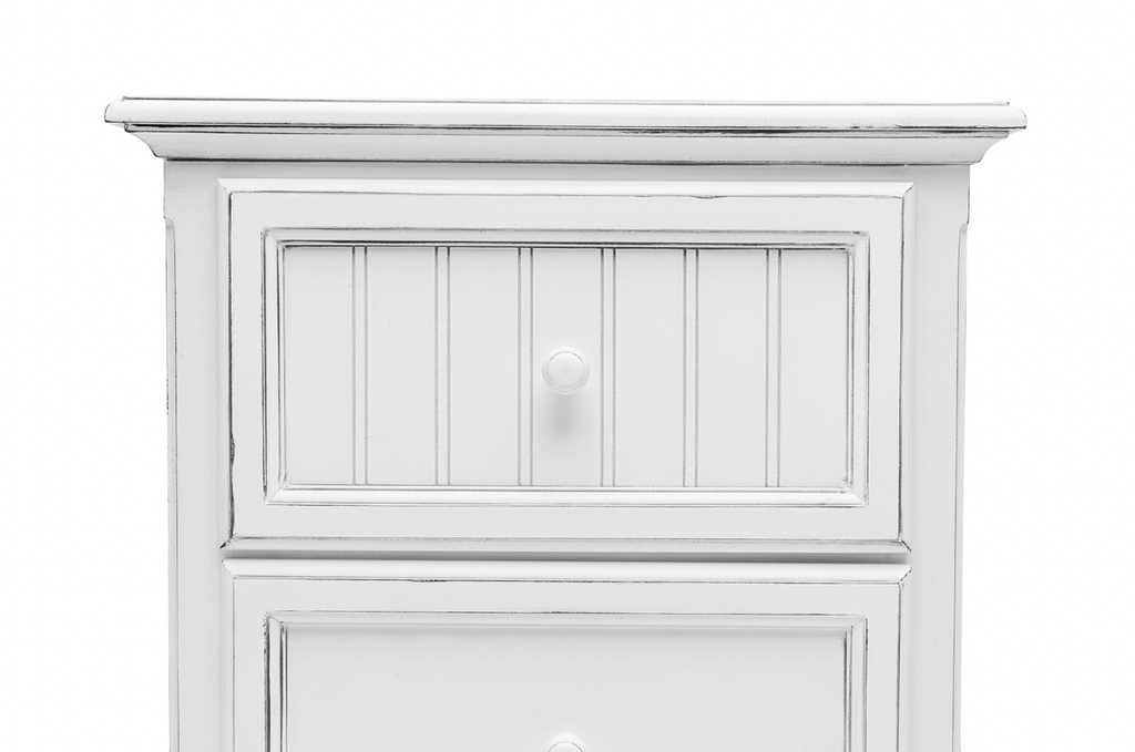 Monaco Blanc 2 Drawer Electrified Nightstand