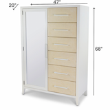 Miramar Woven Mirrored Door Chest