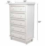 Monaco Blanc 5 Drawer Chest