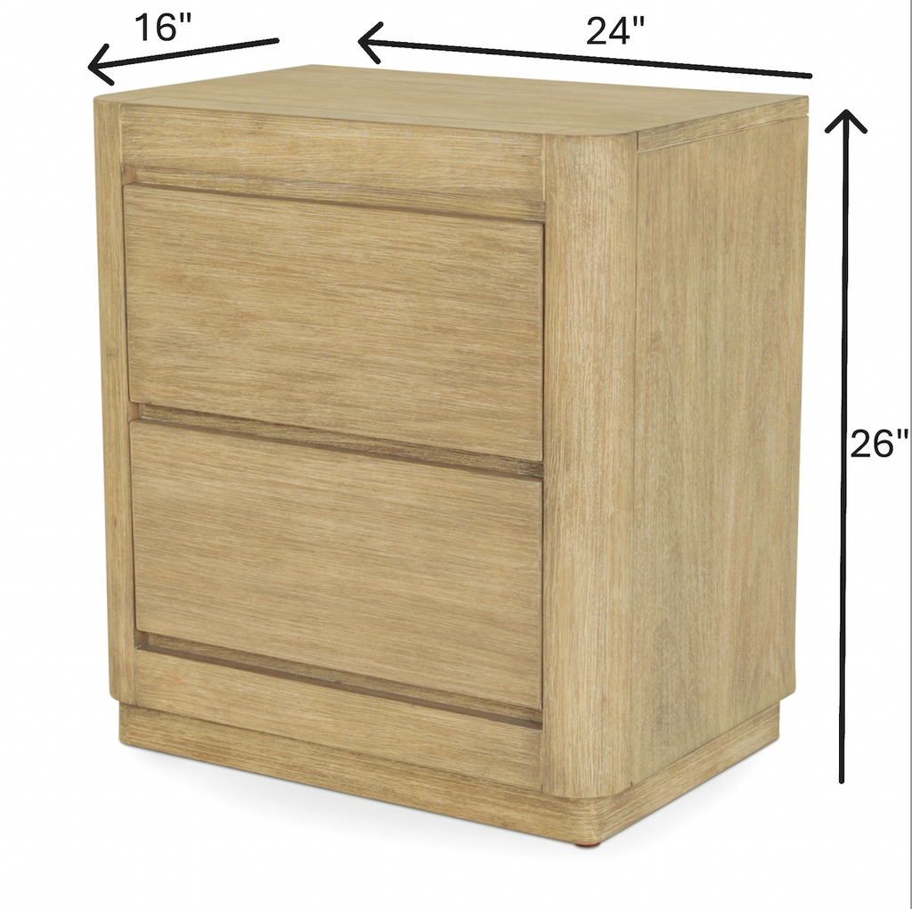 Hyde Park 2 Drawer Electrified Nightstand