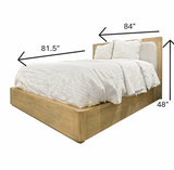 Hyde Park Platform Bed w/ Upholstered Inset