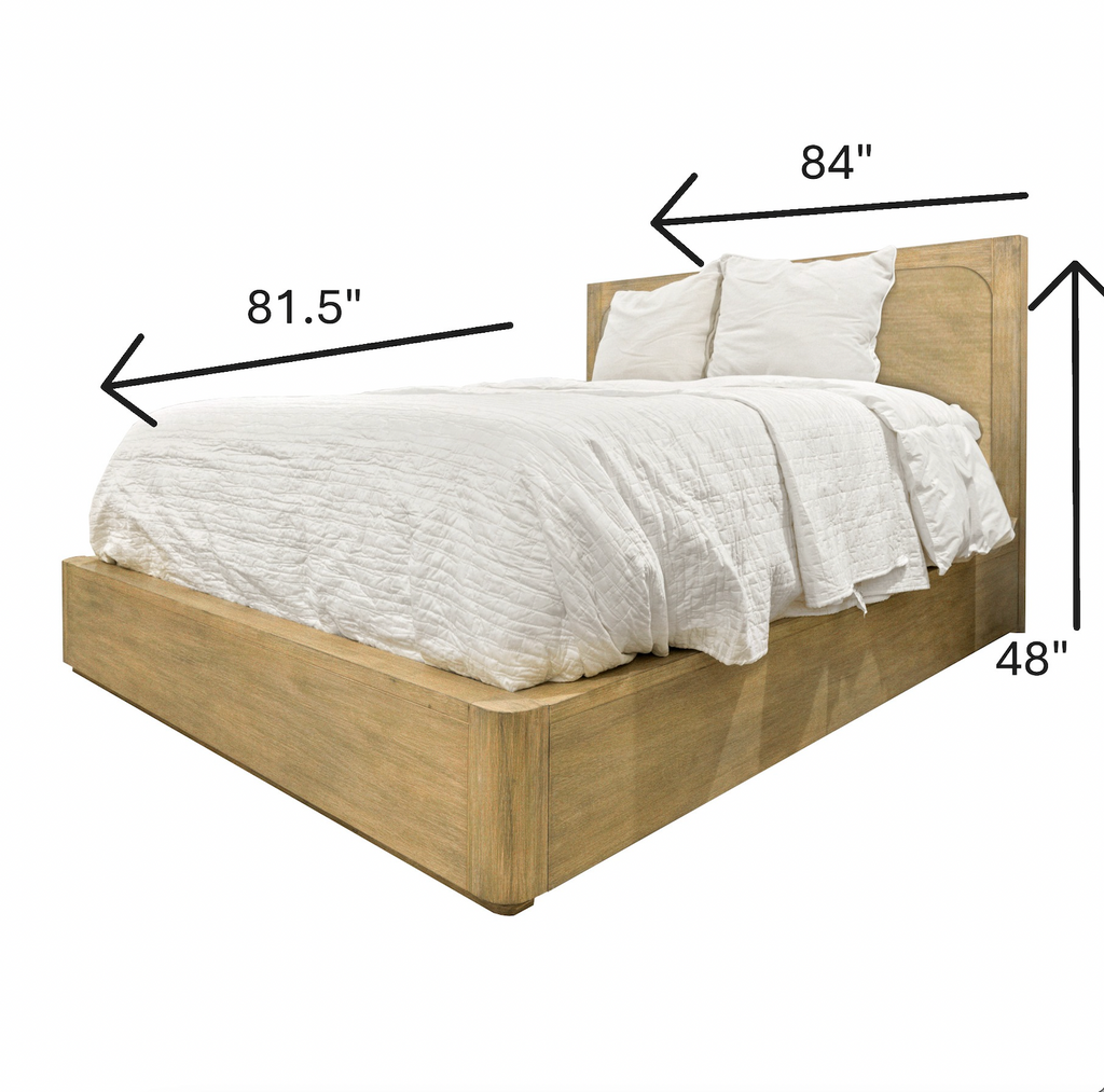 Hyde Park Platform Bed (Wood). Weathered Natural Finish